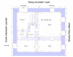 Spatiu servicii 60mp, 2 intrari, 1 parcare, zona Primarie Petru Maior