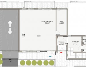 Spatiu comercial 88mp open space, str.  Borhanci