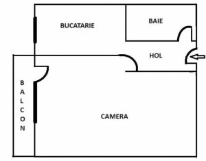 Apartament cu o camera si parcare in zona Florilor, Floresti